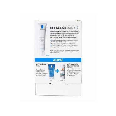 La Roche Posay Promo Effaclar Duo (+) 40ml, Δώρο Effaclar Gel 50ml & Anthelios Oil Correct Spf50+ 3ml