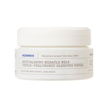 Korres Mediterranean Donkey Milk Κρέμα Νύχτας Από Γάλα Γαϊδούρας Με 3 Υαλουρονικά Οξέα Αναπλήρωση Ενυδάτωσης & Θρέψη 40ml