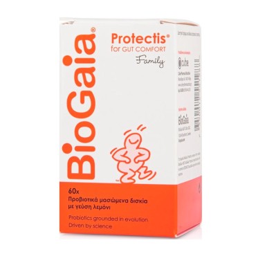 Biogaia Protectis Family Λεμόνι 60 Μασώμενα Δισκία