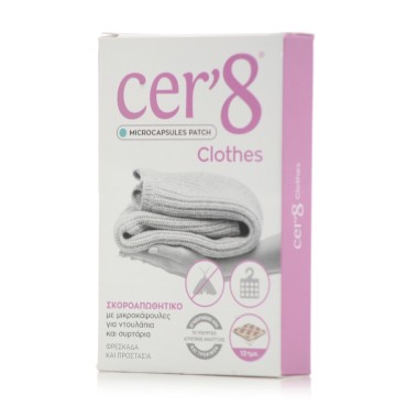 Vican Cer'8 Microcapsules Patch For Clothes Σκοροαπωθητικό Ρούχων 12Τμχ