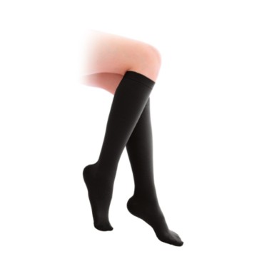 Adco Κάλτσα Κάτω Γόνατος Class I 07160 (15-20mmHg) Black Large 1Τεμ