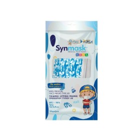 SynMask Μάσκες Παιδικές Μιας Χρήσης Παραλλαγής Μπλε 3ply Type IIR 10 Τμχ