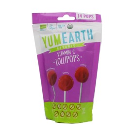 YumEarth Organic Pops με Βιταμίνη C με Γεύση Φρούτα 14Τμχ