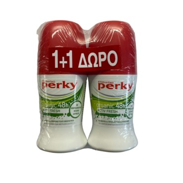 Perky Organic 48h Activ Fresh Roll On 1+1 Δώρο