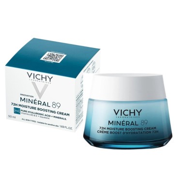 Vichy Mineral 89 Moisturizing Cream Boost 72h Με Υαλουρονικό Οξύ 50ml