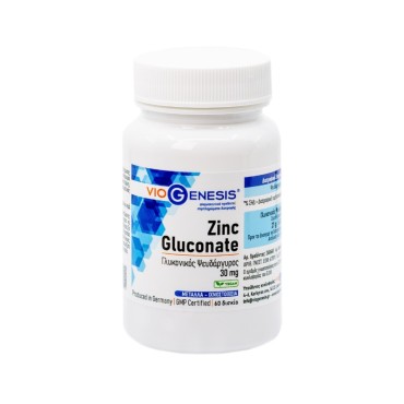 Viogenesis Zinc Gluconate 30mg 60 Tabs