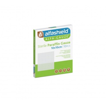 Karabinis Alfashield Γάζες Αποστειρωμένες Παραφίνης 10 X 10 cm X 10 Τμχ