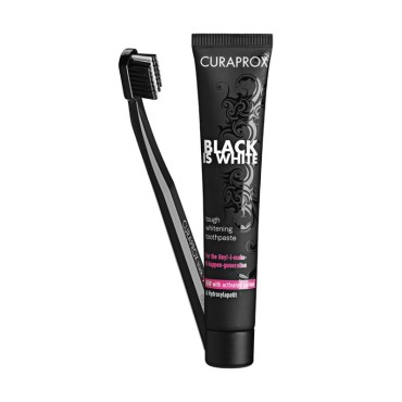Curaprox Promo Black Is White Cs 5460 & Fluoride Whitening Toothpaste 90ml