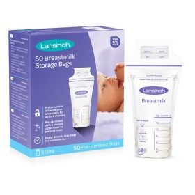 Lansinoh Σακουλάκια Αποθήκευσης Μητρικού Γάλακτος 180 ml x 50 Τμχ