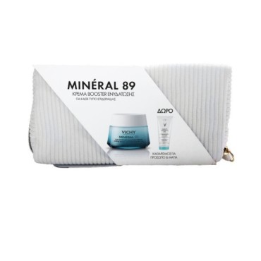 Vichy Promo Mineral 89 Hydrating Booster Cream 50ml & Δώρο Purete Thermale Γαλάκτωμα Καθαρισμού 3 in 1 100ml + Νεσεσερ