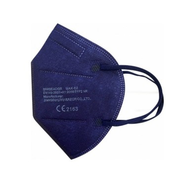 Μάσκα Προστασίας FFP2 Μπλε Σκούρο, Χωρίς Βαλβίδα, Πενταπλής Επίστρωσης, Μίας Χρήσης 1τεμ