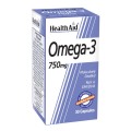 Health Aid Omega 3 750mg (Epa 425mg, Dha 325mg) X 30 Caps