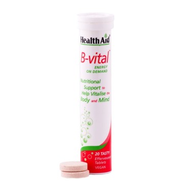 Health Aid B-Vital Vitamin B Complex Apricot X 20 Effervescents Caps