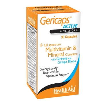 Health Aid Gericaps Active Capsules (With Ginseng + Ginkgo Biloba) X 30 Caps
