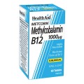 Health Aid Metcobin Methylcobalamin B12 1000mg x 60 Tabs