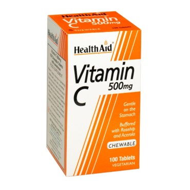 Health Aid Vitamin C 500 mg x 100 Chewable Vcaps