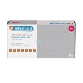Karabinis Alfashield Γάντια Latex Χωρίς Πούδρα Medium X 100 Τμχ