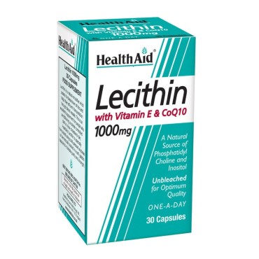 Health Aid Lecithin 1000mg + Vitamin E + Q10 X 30 Caps