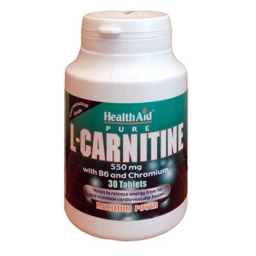Health Aid L-Carnitine 550 mg X 30 Caps