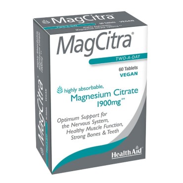 Health Aid MagCitra 1900 mg X 60 VegTabs
