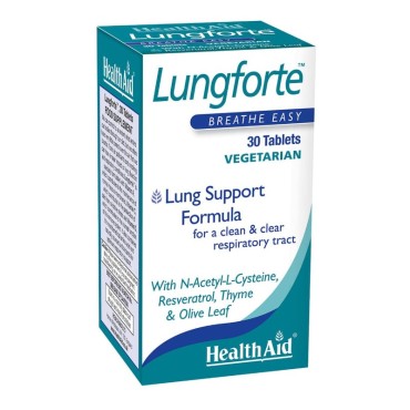Health Aid Lungforte Breathe Easy X 30 Veg. Tabs