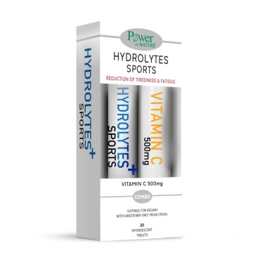 Power Health Hydrolytes Sports Stevia x 20 Effervescent Tabs + Δώρο Vitamin C 500 mg x 20 Effervescent Tabs
