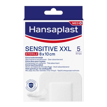 Hansaplast Sensitive XXL Sterile 8 x 10cm 5τμχ