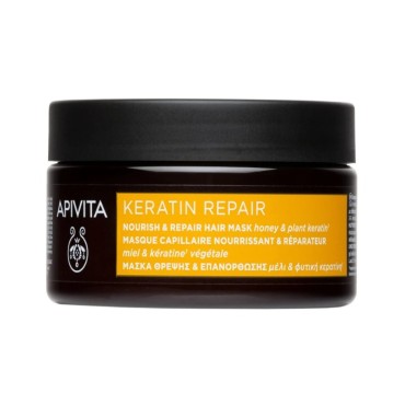 Apivita Keratin Repair Μάσκα Μαλλιών Me Φυτική Κερατίνη & Μέλι 200ml