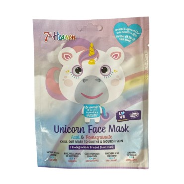 7th Heaven Unicorn Face Mask Acai & Pomegranate 1τμχ