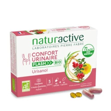 Naturactive Urisanol Cranberry Flash 10 Caps + 10 Soft Caps