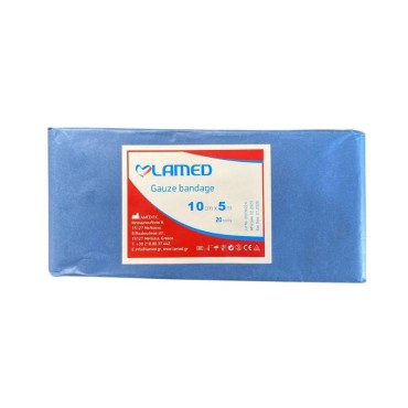 Lamed Μη Αποστειρωμένος Επίδεσμος Γάζας 10cm X 5m 20Τμχ