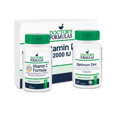 Doctor's Formulas Vitamin C 1000mg 30 Caps & Optimum Zinc 15mg 30 Tabs & Δώρο Vitamin D3 2000IU 60 Caps