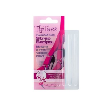 Carnation Tip Toes Invisible Gel Strap Strips 4 Τμχ