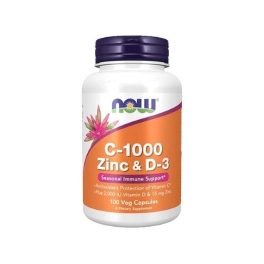 Now Foods C-1000 Zinc & D-3 x 100 Veg Capsules