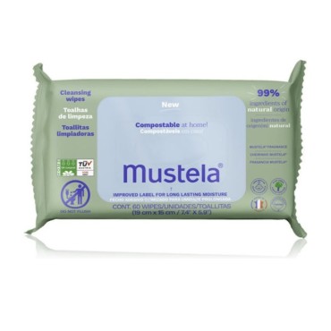 Mustela Avocado Cleansing Wipes 60 Τμχ