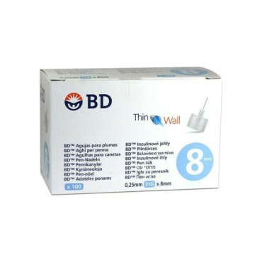 BD Thin Wall 0,25mm 31G X 8mm X 100Τμχ