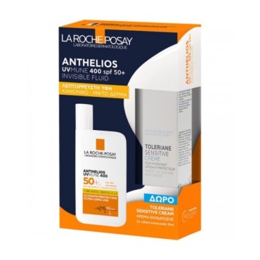 La Roche Posay Promo Anthelios UVmune 400 Invisible Fluid SPF50+ 50ml & Δώρο Toleriane Sensitive Cream 15ml