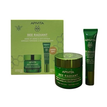 Apivita Promo Bee Radiant Signs Of Aging & Anti-Fatigue Gel-Cream Rich Texture 50ml & Δώρο Eye Cream 15ml