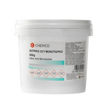 Chemco Citric Acid Monohydrate 500g (Κιτρικο Οξυ Μονουδρικο)