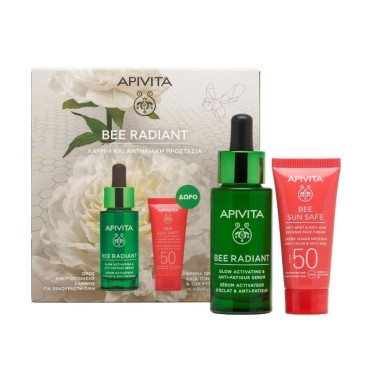 Apivita Promo Bee Radiant Serum Ορός Λάμψης 30ml & Δώρο Bee Sun Anti-Spot Face Cream Spf50 15ml