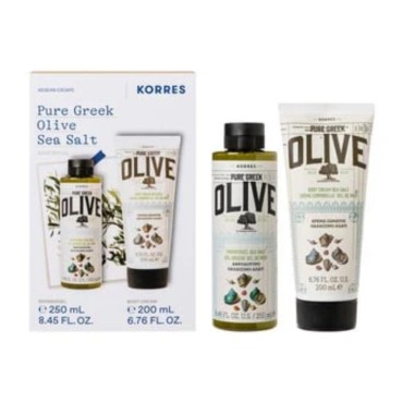 Korres Promo Body Ritual Pure Greek Olive Sea Salt Shower Gel 250ml & Body Cream 200ml