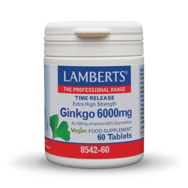 Lamberts Ginkgo Biloba Extract 6000 mg X 60 Tabs