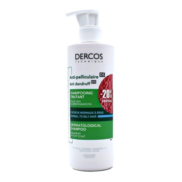 Vichy Dercos Αντιπυτιριδικό Σαμπουάν Κανονικά-Λιπαρά Μαλλά -20% 390 Ml
