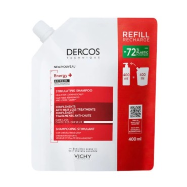 Vichy Dercos Energy+ Refill Σαμπουάν Για Τριχόπτωση 400ml