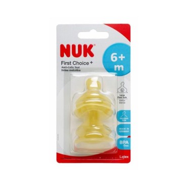 Nuk First Choice Θηλή Latex Large 6m+ 2τμχ