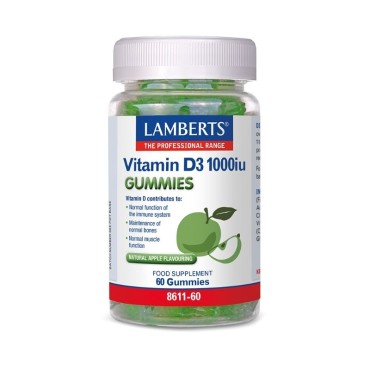 Lamberts Vitamin D3 1000iu x 60 Gummies