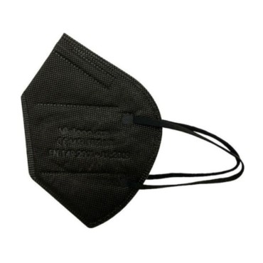 Μάσκα Προστασίας FFP2 Μαύρη, Χωρίς Βαλβίδα, Πενταπλής Επίστρωσης, Μίας Χρήσης 1τεμ