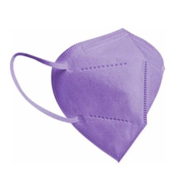 Μάσκα Προστασίας FFP2 Μωβ-Λιλά, Χωρίς Βαλβίδα, Πενταπλής Επίστρωσης, Μίας Χρήσης 1τεμ