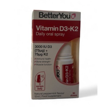 BetterYou Vitamin D3 + K2 Daily Oral Spray 12 ml