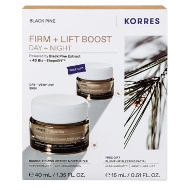 Korres Promo Black Pine Firm + Lift Boost Bounce Firming Intense Moisturizer 40ml & Δώρο Plump-Up Sleeping Facial 15ml